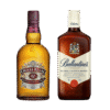[ promo hut ri 80 ] pairs bottle ballantine's finest + chivas regal 12 yo